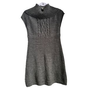 Mudd Sweater Dress close neck Office Preppy Y2K 90s Vintage Cable Knit Mini Med